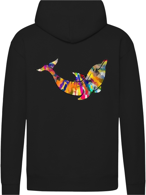Hoodie schwarz mit Dolfin